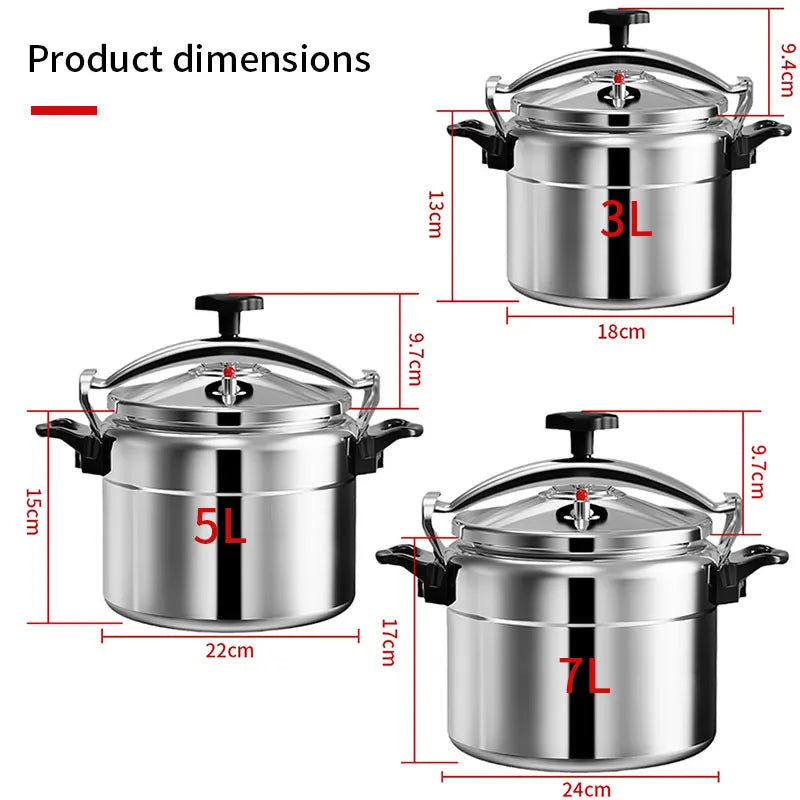 Professional Pressure Cooker Heavy-Duty Aluminum Explosion-Proof Cooking Pots for Gas Cooker Pot