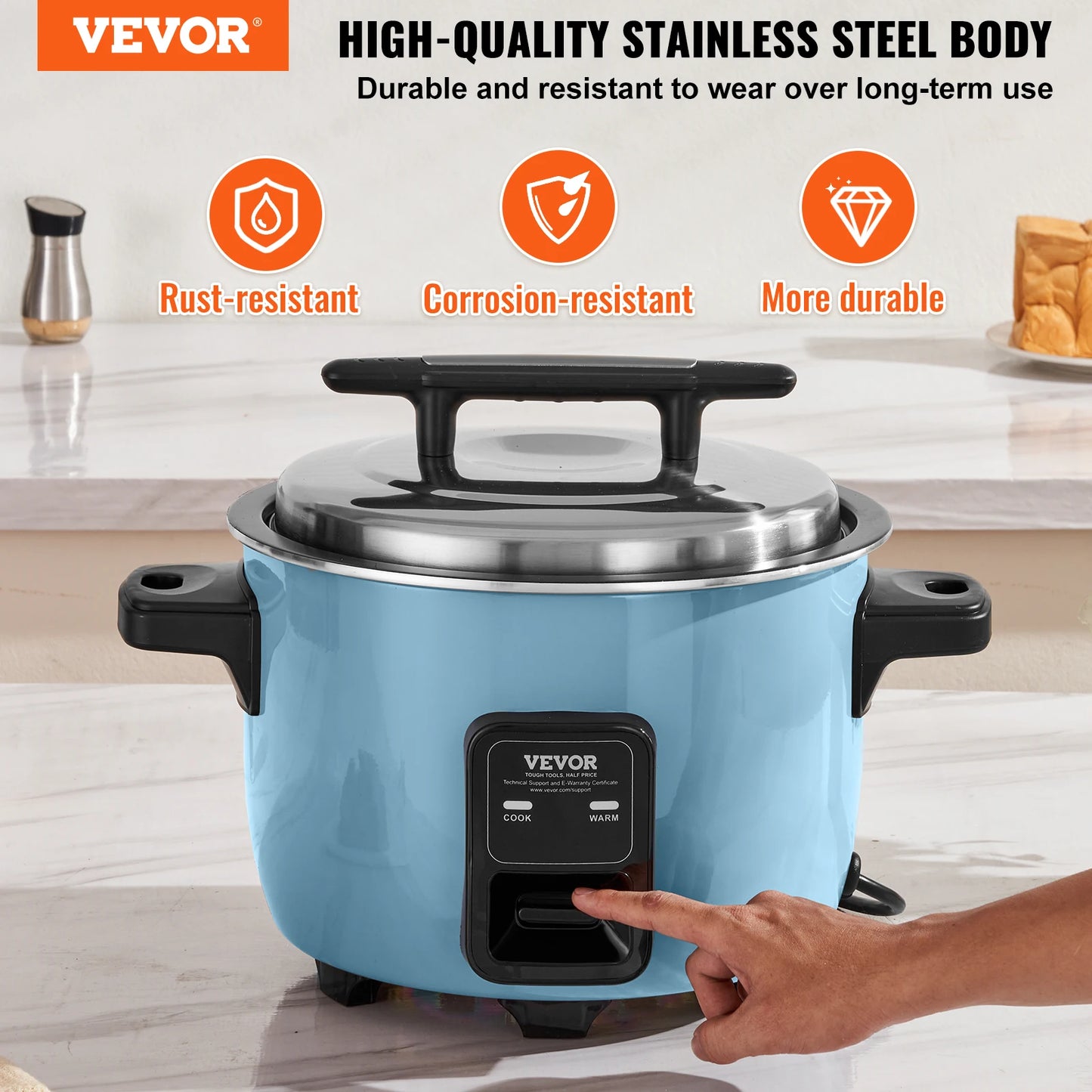 Commercial Rice Cooker with Aluminium Nonstick Inner Pot 24-Hour Keep Warm for Restaurant Buffet