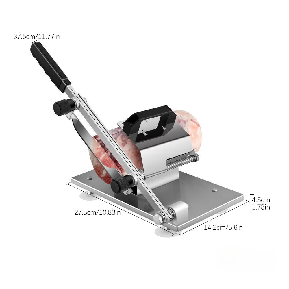 Portable Manual Food Slicer Stainless Steel Manual Vegetable Cutter Household Slice Bone Cutting Knife for Frozen Meat