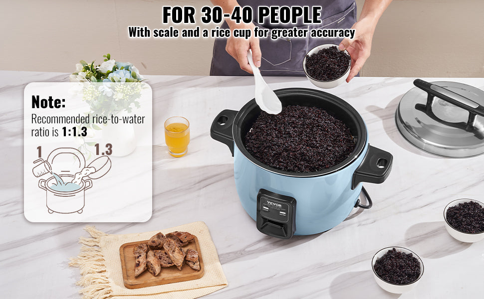 Commercial Rice Cooker with Aluminium Nonstick Inner Pot 24-Hour Keep Warm for Restaurant Buffet